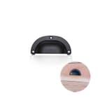 Puxador Concha 64 Mm Preto Fosco Exclusivo