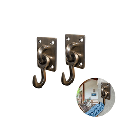 Gancho Para Rede de Dormir Reforçado Em Latão (não Enferruja) Antique O Par