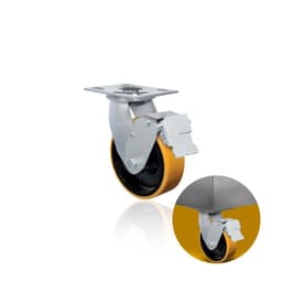 Rodízio Giratório Industrial Reforçado Com Trava Para Ate 500 Kg Schioppa