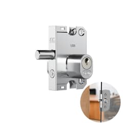 Fechadura Cromada Com Cilindro Oval Para Porta de Vidro Basculante 2001 Stam