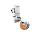 Fechadura Cromada Com Cilindro Oval Para Porta de Vidro de Correr 2003 Stam