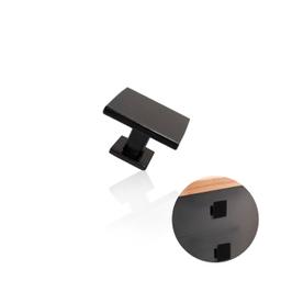 Puxador Ponto Quadrado 35 Mm Preto Acetinado - Mk