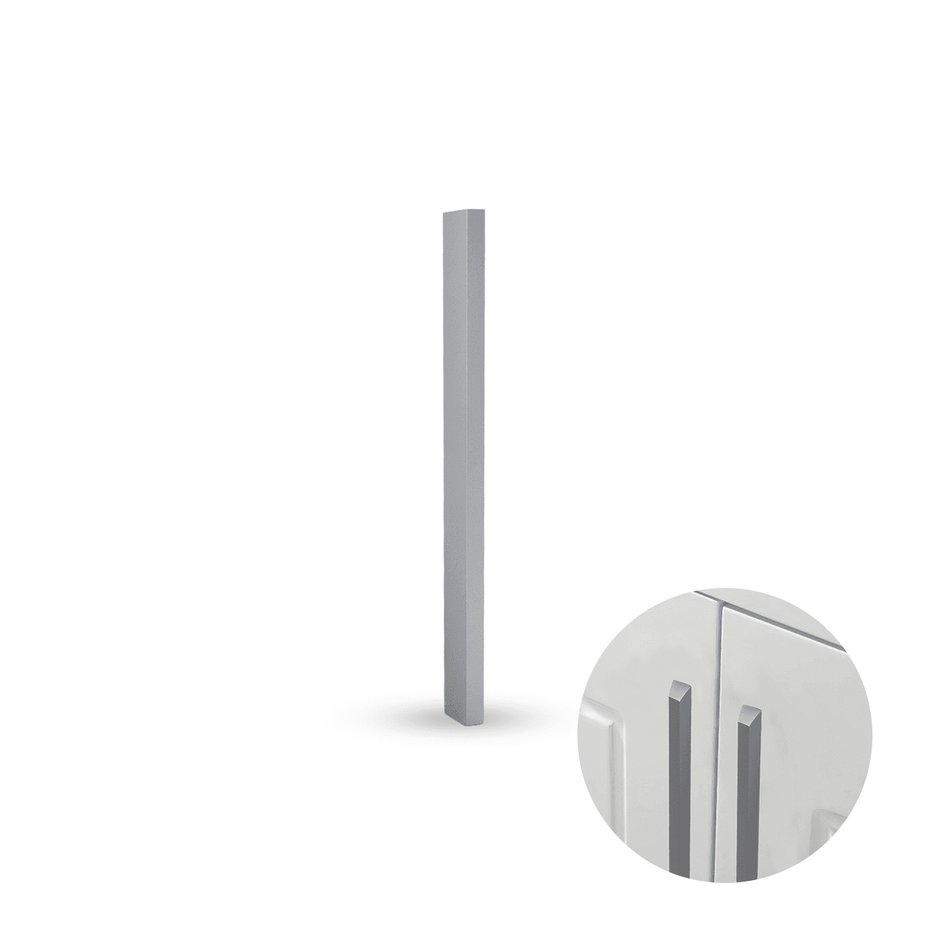 Puxador Slim de 15cm Em Cromo Acetinado Para Porta de Vidro Rometal