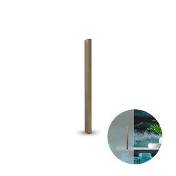 Puxador Slim de 48cm Em Champanhe Claro Para Porta de Vidro Rometal