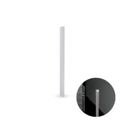 Puxador Slim de 48cm Em Cromo Acetinado Para Porta de Vidro Rometal