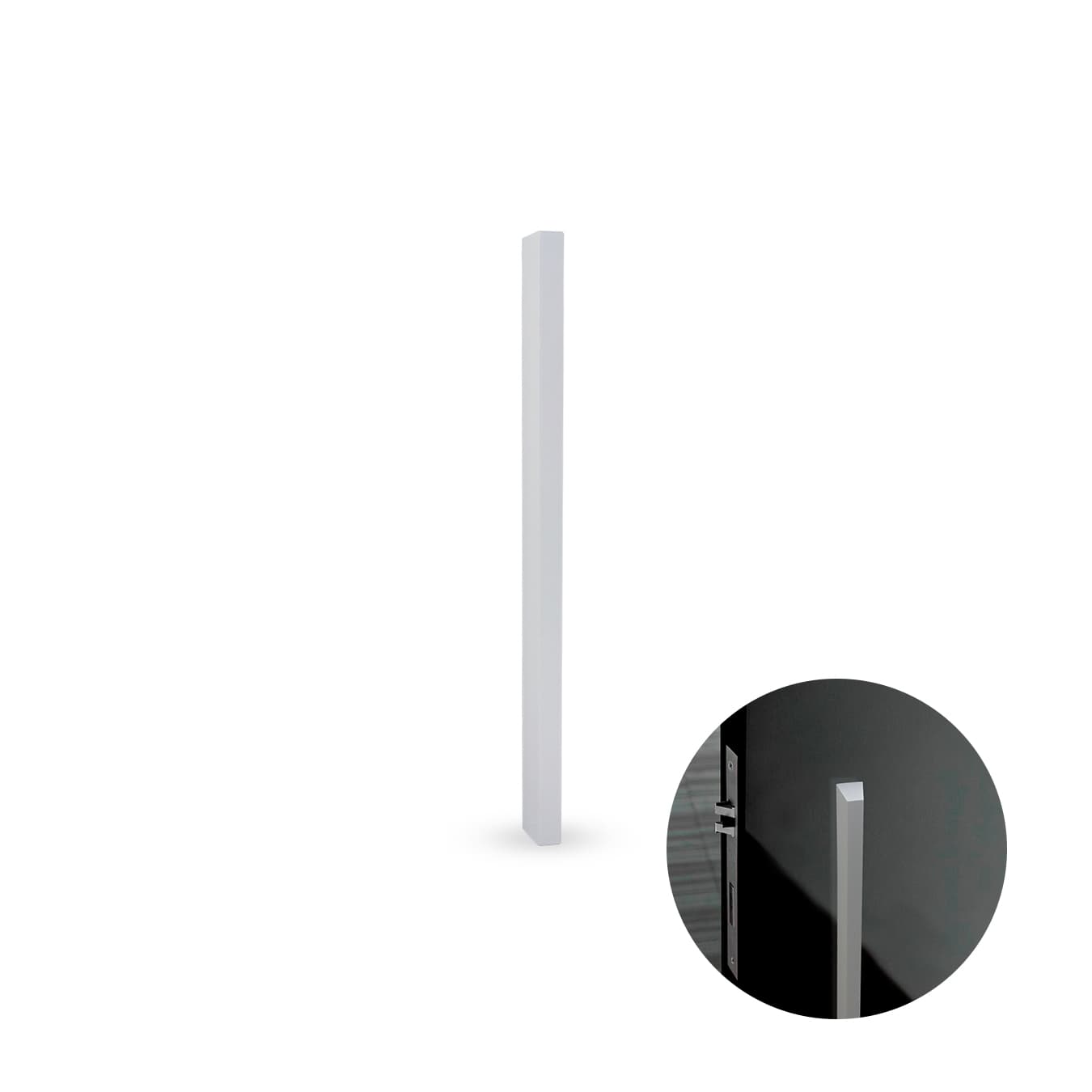 Puxador Slim de 48cm Em Cromo Acetinado Para Porta de Vidro Rometal