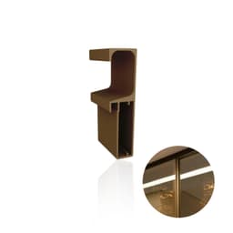 Perfil Puxador Montante Em Champanhe Para Vidro Rm057 Rometal