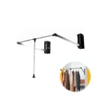 Cabideiro Extensível Cromado Para Roupeiro Com 85 A 115 Cm de Largura