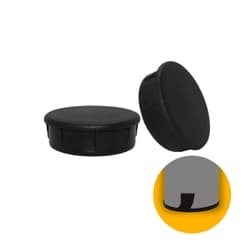 Ponteira Tampa Interna 1.1/4 Polegadas Redonda Preta