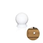 Puxador Bola Plástico 30 Mm Branco