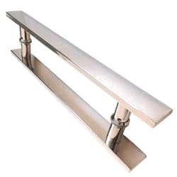 Puxador Prs Duplo Cromado 100 Cm Para Porta Residencial