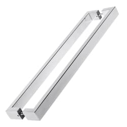 Puxador Prs Duplo Cromado 60 Cm Para Porta Residencial