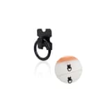 Puxador Colonial Argola 37 Mm Preto Fosco Para Portas E Gavetas