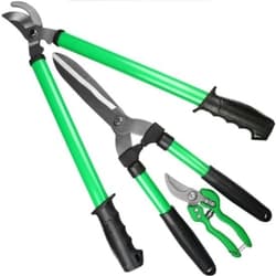 Conjunto de Tesouras Jardinagem Para Poda Grama E Galho 3 Peças Trapp