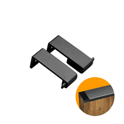 Ponteira Para Puxador Facetato Preto de 15 Mm Pe183 Rometal