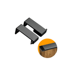 Ponteira Puxador Facetato Preto de 20 Mm Pe183 Rometal