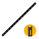 Trilho Cremalheira Simples Preto de 150 Cm Em Aço Para Prateleiras