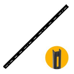 Trilho Cremalheira Simples Preto de 200 Cm Em Aço Para Prateleiras