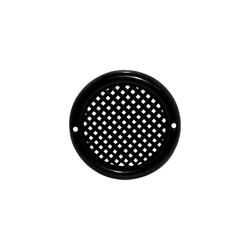 Tampa de Ventilação Redondo 100 Mm Para Armários Preto