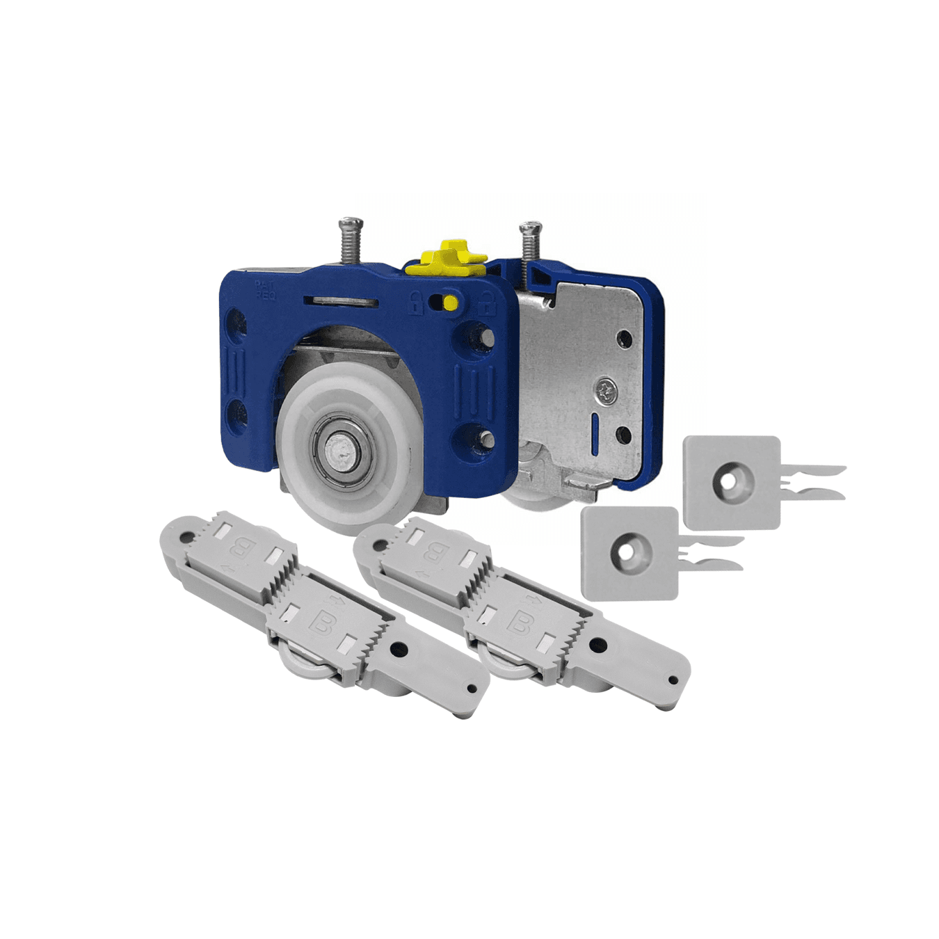 Kit Porta Correr de Armários Roldana 40mm Com Rolamento