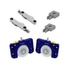 Kit Porta Correr Jp 360 Para Armários Roldana 40mm Com Rolamento