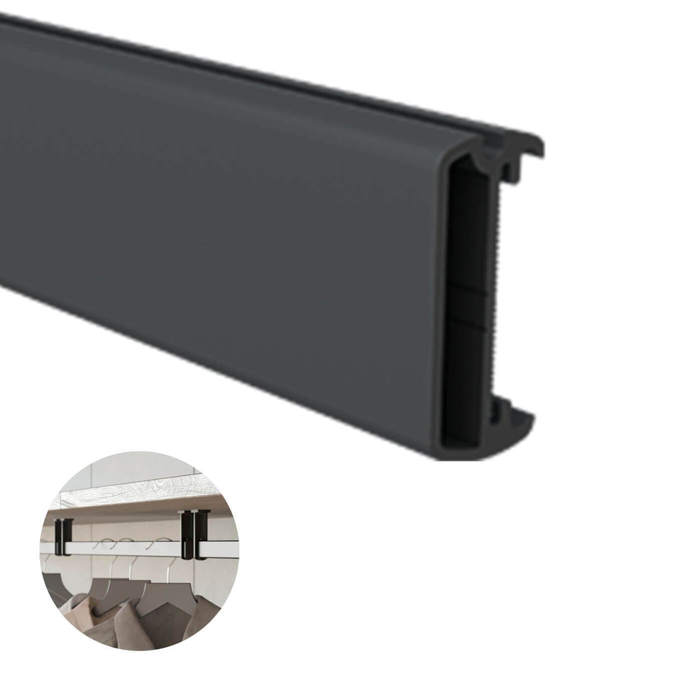 Perfil Cabideiro Vesto Titânio Rm282 Rometal