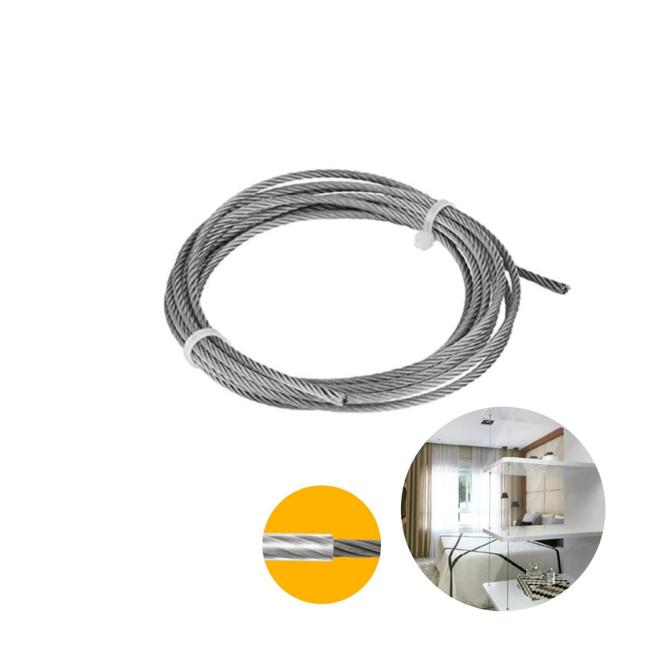 Cabo de Aço Plastificado de 4,5 Mm Mk