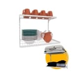 Kit Organizador Modular Aramada Multiuso Branco 2 Prateleiras Mo0080