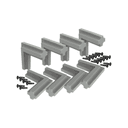 Conector 45º Graus Para O Perfil Link Com Parafuso Preto 8 Unidades Rometal