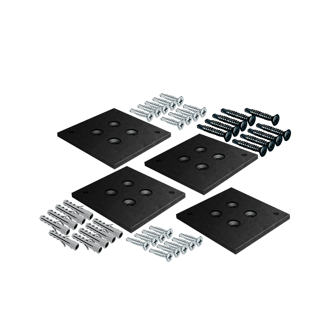 Kit de Chapa Fixação Preto de Teto E Paredes Do Perfil Link Rometal