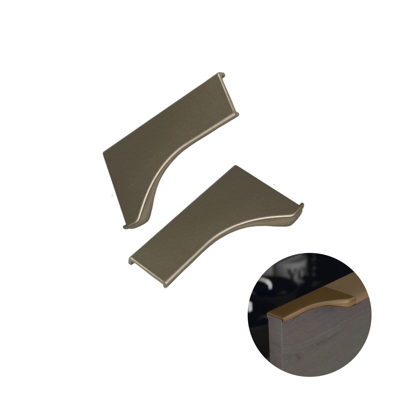 Ponteira Puxador Facetato Champanhe de 20 Mm Pe183 Rometal