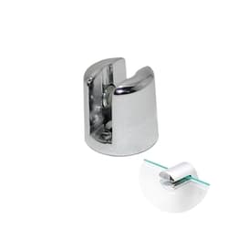 Suporte Para Vidro 8 Mm Boca de Jacaré Cromado Redondo