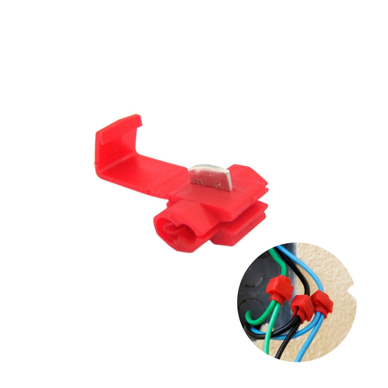 Conectores de Derivação Para Fios Elétricos 0.5 A 1,5mm² Vermelho