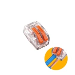 Conector Cristal Isolante Para Fios Flexível Pc622 2 Pólos - Pacote Com 6 Pcs