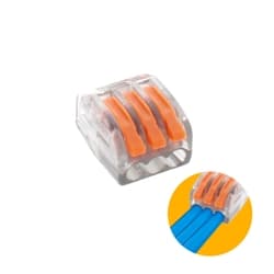 Conector Cristal Para Isolamento Elétrico Pc623 3 Pólos - Pacote Com 4 Pcs