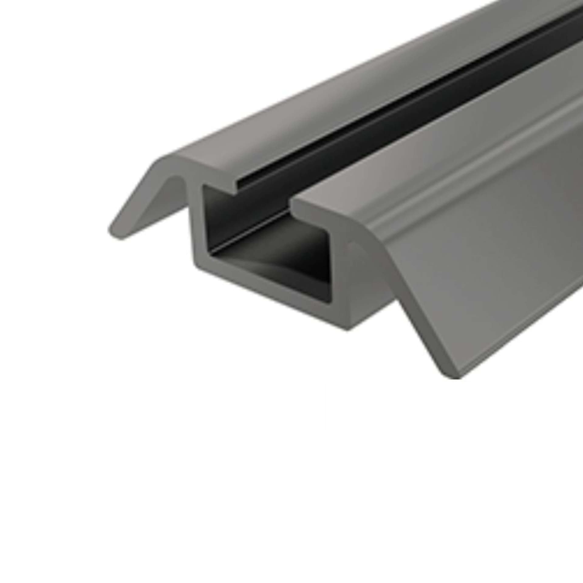 Trilho Inferior Individual Em Anodizado Para Portas Correr Rm027 Rometal
