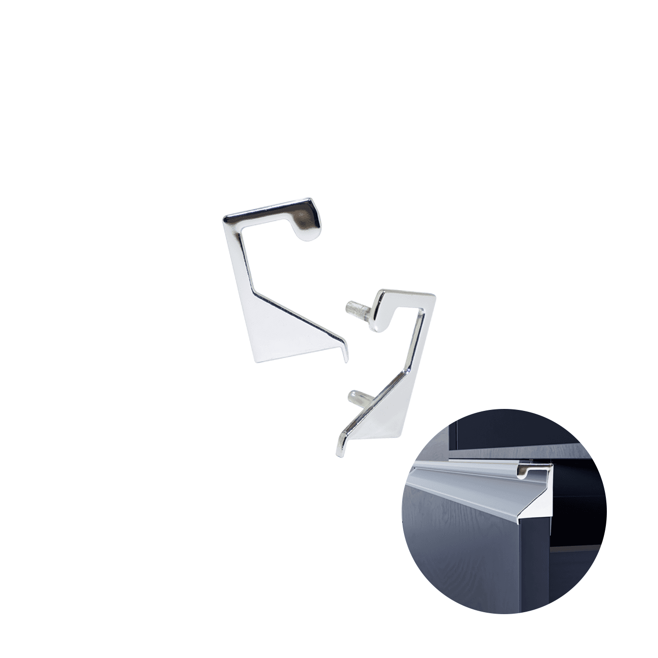 Ponteira Puxador Vazado Cromado de 18 Mm Pe337 Rometal
