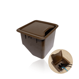 Caixa de Tomada Marrom Para Embutir Em Mesa E Painel Com 3 Tomadas E 3 Conectores Cat5e Dutotec