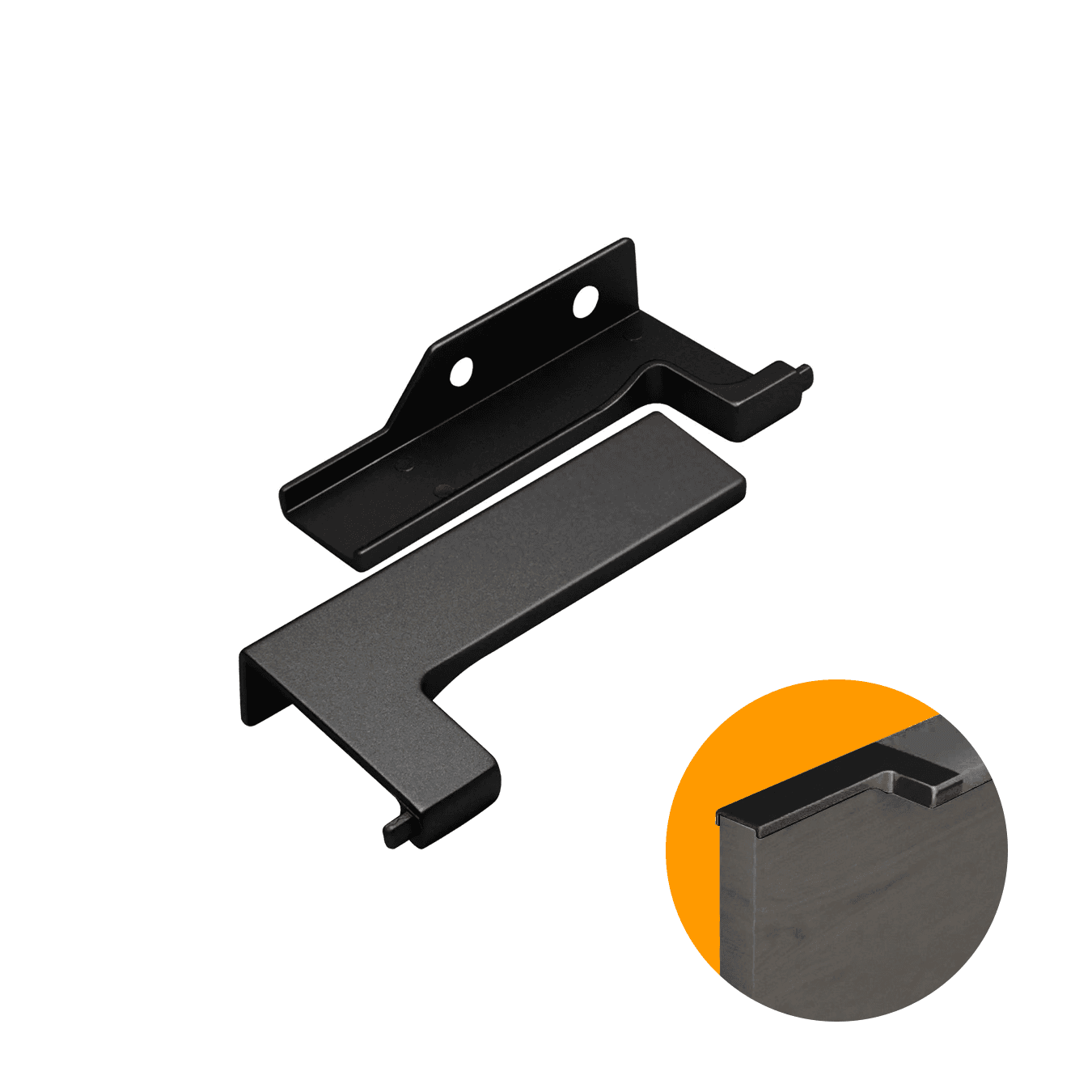 Ponteira Puxador Facetato Preto de 18mm Pe183 Rometal