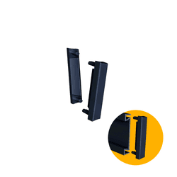 Ponteira Para Puxador Piega Preto Fosco Pe360 Rometal