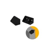 Cantoneira Conector de 4 Furos Com Tampa Preta