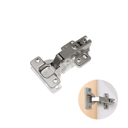 Dobradiça Reta de 35mm Com Amortecimento Calço Slide-on Mk