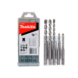 Kit Jogo de Brocas de Martelete Sds Plus Para Concreto Com 5 Brocas D-61678 Makita