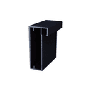 Perfil Montante Preto Para Vidro 7034 Dmt