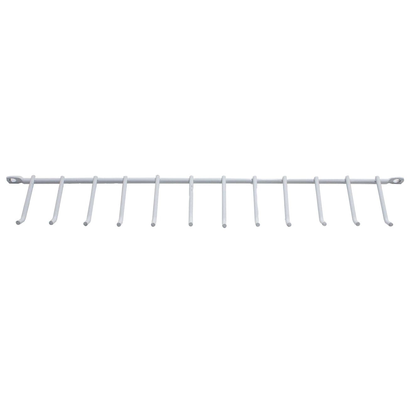 Porta Vassoura 12 Ganchos Branco 31 Cm