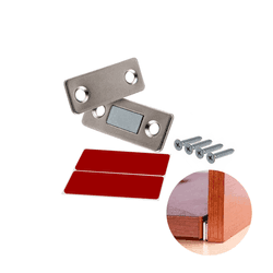 Fecho Magnético de Neodímio Imã Na Cor Niquelado Para Portas E Janelas