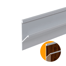 Perfil Puxador Cava Alumínio Anodizado de 15 Mm 0202 Dmt