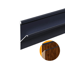 Perfil Puxador Cava Preto de 15 Mm 0202 Dmt