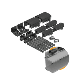 Kit Sistema Para Porta de Correr Dominus | 50 A 80 Kg | Para 3 Portas Rometal