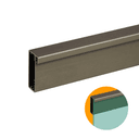 Perfil Montante Bronze Para Vidro 7034 Dmt